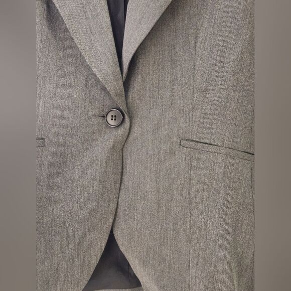 Teenflo 6 Gray Lined 1 Button Lngslv Women's Blazer - Picture 3 of 8